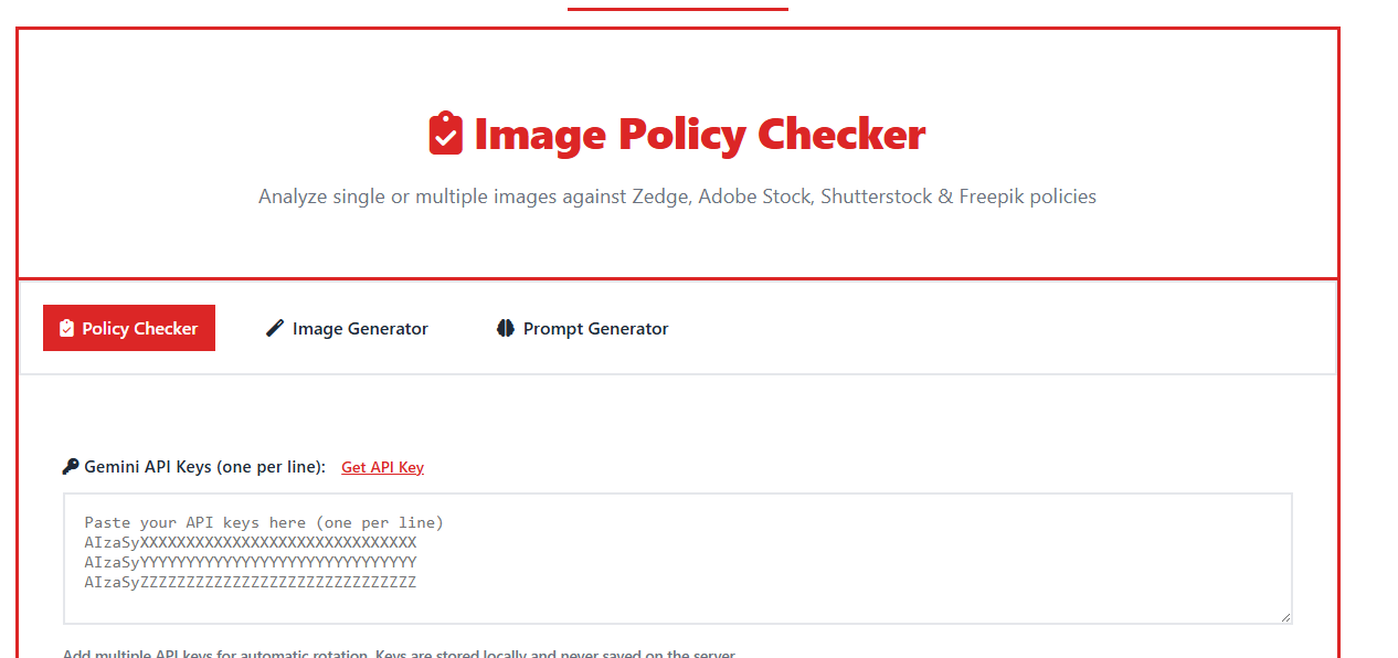 Stock image Policy Checker